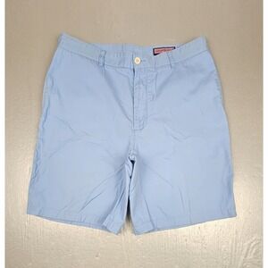 Vineyard Vines Club Shorts Mens 34 Flat Front Sky Blue Casual Preppy 100% Cotton